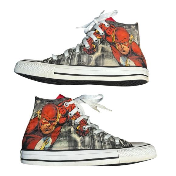 Converse DC Comics Chuck Taylor All Star High Top‎ Shoes Flash Men's 6/Women's 8 - Picture 6 of 13
